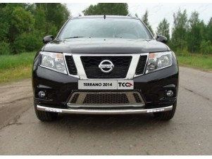 Защита переднего бампера с ДХО 60 мм для Nissan Terrano № NISTER14-18