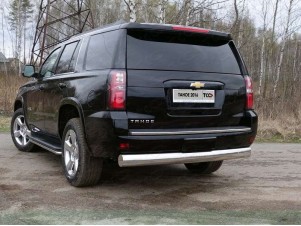 Защита заднего бампера овальная 120х60 мм для Chevrolet Tahoe № CHEVTAH16-19