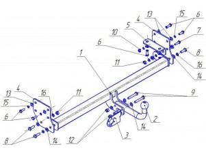 ТСУ Фаркоп Avtos на Kia Picanto № KI 23